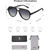 imageSOJOS Classic Polarized Aviator Sunglasses for Women Men Retro Trendy Aviators Shades SJ2201BlackGradient Grey
