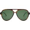 imageSOJOS Classic Polarized Aviator Sunglasses for Women Men Retro Trendy Aviators Shades SJ2201Dark Brown PatternGreen