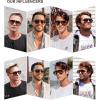imageSOJOS Classic Polarized Aviator Sunglasses for Women Men Retro Trendy Aviators Shades SJ2201Dark TortoiseBrown
