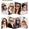 imageSOJOS Classic Polarized Aviator Sunglasses for Women Men Retro Trendy Aviators Shades SJ2201Dark TortoiseBrown