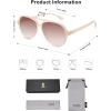 imageSOJOS Classic Polarized Aviator Sunglasses for Women Men Retro Trendy Aviators Shades SJ2201PinkLight Brown