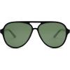 imageSOJOS Classic Polarized Aviator Sunglasses for Women Men Retro Trendy Aviators Shades SJ2201Shiny BlackDark Green