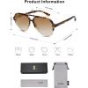 imageSOJOS Classic Polarized Aviator Sunglasses for Women Men Retro Trendy Aviators Shades SJ2201Tortoise Gradient BrownBrown