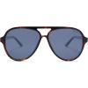 imageSOJOS Classic Polarized Aviator Sunglasses for Women Men Retro Trendy Aviators Shades SJ2201TortoiseDark Greyish Blue