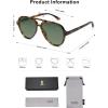 imageSOJOS Classic Polarized Aviator Sunglasses for Women Men Retro Trendy Aviators Shades SJ2201TortoiseGradient Green