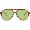 imageSOJOS Classic Polarized Aviator Sunglasses for Women Men Retro Trendy Aviators Shades SJ2201TortoiseLight Green Tint