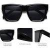 imageSOJOS Fashion Oversized Square Cat Eye Polarized Sunglasses for Women Trendy Cateye Style Womens Sunglasses SJ2179BlackGrey