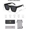 imageSOJOS Fashion Oversized Square Cat Eye Polarized Sunglasses for Women Trendy Cateye Style Womens Sunglasses SJ2179BlackGrey