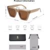 imageSOJOS Fashion Oversized Square Cat Eye Polarized Sunglasses for Women Trendy Cateye Style Womens Sunglasses SJ2179BrownBrown
