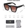 imageSOJOS Fashion Oversized Square Cat Eye Polarized Sunglasses for Women Trendy Cateye Style Womens Sunglasses SJ2179Dark BlackDark Brown Grading