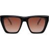 imageSOJOS Fashion Oversized Square Cat Eye Polarized Sunglasses for Women Trendy Cateye Style Womens Sunglasses SJ2179Dark BlackDark Brown Grading