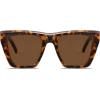 imageSOJOS Fashion Oversized Square Cat Eye Polarized Sunglasses for Women Trendy Cateye Style Womens Sunglasses SJ2179Dark TortoiseBrown