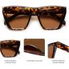 imageSOJOS Fashion Oversized Square Cat Eye Polarized Sunglasses for Women Trendy Cateye Style Womens Sunglasses SJ2179LeopardBrown