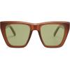 imageSOJOS Fashion Oversized Square Cat Eye Polarized Sunglasses for Women Trendy Cateye Style Womens Sunglasses SJ2179Mocha BrownLight Green