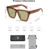 imageSOJOS Fashion Oversized Square Cat Eye Polarized Sunglasses for Women Trendy Cateye Style Womens Sunglasses SJ2179Mocha BrownLight Green