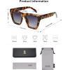 imageSOJOS Fashion Oversized Square Cat Eye Polarized Sunglasses for Women Trendy Cateye Style Womens Sunglasses SJ2179TortoiseGrey Grading
