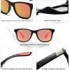 imageSOJOS Polarized Sports TR90 Sunglasses for Running Cycling Fishing Golf Driving SJ2101C4 Black FrameRed Mirrored Lens