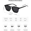 imageSOJOS Polarized Sunglasses for Women Men Classic Large Vintage Style ShadesBlackGrey
