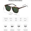 imageSOJOS Polarized Sunglasses for Women Men Classic Large Vintage Style ShadesBrown TortoiseGreen