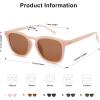 imageSOJOS Polarized Sunglasses for Women Men Classic Large Vintage Style ShadesBrownBrown