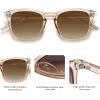 imageSOJOS Polarized Sunglasses for Women Men Classic Large Vintage Style ShadesClearBrown