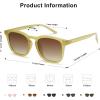 imageSOJOS Polarized Sunglasses for Women Men Classic Large Vintage Style ShadesGreenBrown