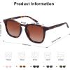 imageSOJOS Polarized Sunglasses for Women Men Classic Large Vintage Style ShadesTortoiseGradient Brown