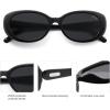 imageSOJOS Retro Oval Polarized Sunglasses for Women Men Vintage 90s Style Designer Inspired Sunnies Sun Glasses SJ2369BlackGrey
