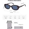 imageSOJOS Retro Oval Polarized Sunglasses for Women Men Vintage 90s Style Designer Inspired Sunnies Sun Glasses SJ2369Dark Brown PatternGreyishblue