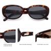 imageSOJOS Retro Oval Polarized Sunglasses for Women Men Vintage 90s Style Designer Inspired Sunnies Sun Glasses SJ2369Dark TortoiseLight Grey
