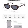 imageSOJOS Retro Oval Polarized Sunglasses for Women Men Vintage 90s Style Designer Inspired Sunnies Sun Glasses SJ2369Dark TortoiseLight Grey