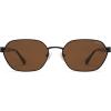 imageSOJOS Trendy Polarized Hexagon Sunglasses for Women Men UV400 Retro Rectangle Shades SJ1238BlackBrown