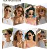 imageSOJOS Trendy Polarized Hexagon Sunglasses for Women Men UV400 Retro Rectangle Shades SJ1238SilverGrey