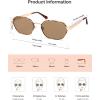 imageSOJOS Trendy Polarized Hexagon Sunglasses for Women Men UV400 Retro Rectangle Shades SJ1238TortoiseBrown