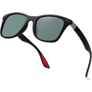 imageSOJOS Polarized Sports TR90 Sunglasses for Running Cycling Fishing Golf Driving SJ2101C2 Black FrameTurquoise Lens