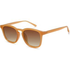 imageSOJOS Polarized Sunglasses for Women Men Classic Large Vintage Style ShadesOrangeBrown