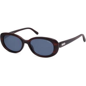 imageSOJOS Retro Oval Polarized Sunglasses for Women Men Vintage 90s Style Designer Inspired Sunnies Sun Glasses SJ2369Dark Brown PatternGreyishblue