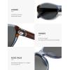 imageSOJOS Acetate Polarized Cateye Oval Sunglasses for Women Retro Trendy Sun Glasses SJ3120BlueGrey