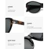 imageSOJOS Acetate Polarized Cateye Oval Sunglasses for Women Retro Trendy Sun Glasses SJ3120TortoiseGrey