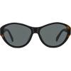 imageSOJOS Acetate Polarized Cateye Oval Sunglasses for Women Retro Trendy Sun Glasses SJ3120TortoiseGrey