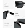 imageSOJOS Acetate Polarized Oversize Square Sunglasses for Women Trendy Sun Glasses SJ3117BlackGrey