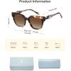 imageSOJOS Acetate Polarized Oversize Square Sunglasses for Women Trendy Sun Glasses SJ3117TortoiseBraun