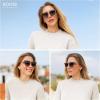 imageSOJOS Acetate Polarized Oversize Square Sunglasses for Women Trendy Sun Glasses SJ3117TortoiseBraun