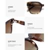 imageSOJOS Acetate Polarized Oversize Square Sunglasses for Women Trendy Sun Glasses SJ3117TortoiseBraun