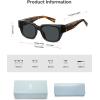 imageSOJOS Acetate Square Polarized Sunglasses for Women Men Handmade Trendy Lightweight Sunnies Rectangular Shades UV400 SJ3116BlackGrey