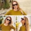 imageSOJOS Acetate Squared Polarized Sunglasses for Women Men with Rounded Edges Retro Unisex Classic Sun Glasses UV400 ProtectionBlackGrey