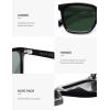 imageSOJOS Acetate Squared Polarized Sunglasses for Women Men with Rounded Edges Retro Unisex Classic Sun Glasses UV400 ProtectionBlackGrey