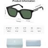 imageSOJOS Acetate Squared Polarized Sunglasses for Women Men with Rounded Edges Retro Unisex Classic Sun Glasses UV400 ProtectionBlackGrey