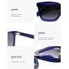 imageSOJOS Acetate Squared Polarized Sunglasses for Women Men with Rounded Edges Retro Unisex Classic Sun Glasses UV400 ProtectionBlueGarding Grey