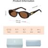 imageSOJOS Oval Polarized Sunglasses for Women Men Acetate Frame UV Protective Shades SJ3123TortosieBrown